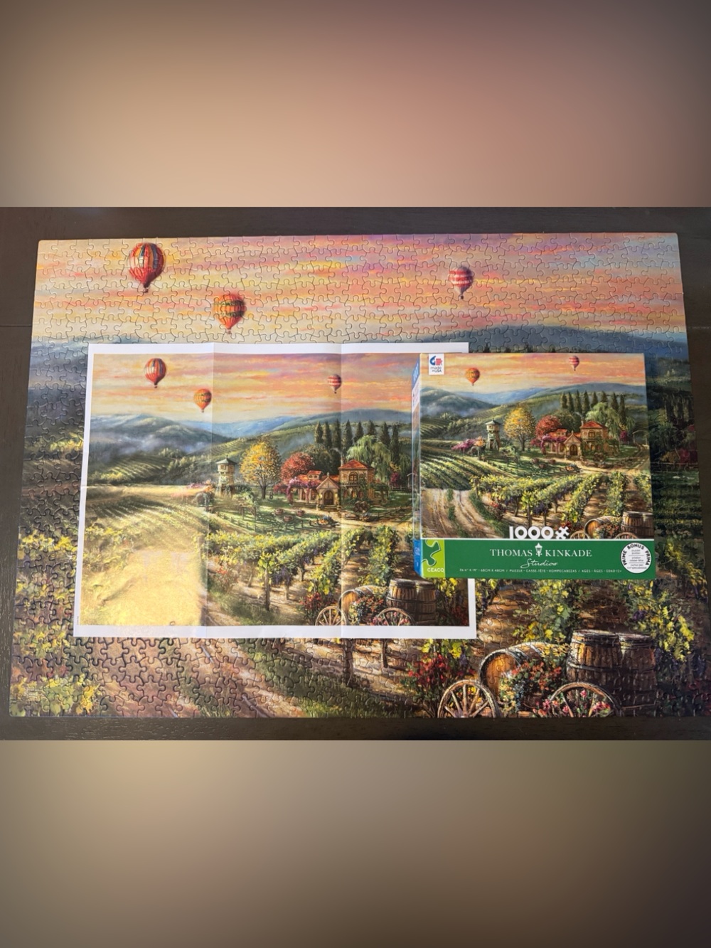 Thomas Kinkade Peaceful Valley Vineyard 1000 Piece Puzzle